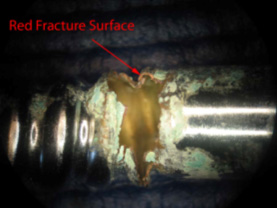 red fracture surface