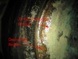 Zinc Depleted Region and Zinc rich corrosion